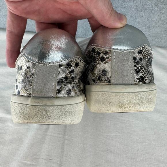 Vintage Havana Woman’s Sz 7 Metallic/silver Snake Skin Star Sneakers Alessandra - Picture 8 of 9